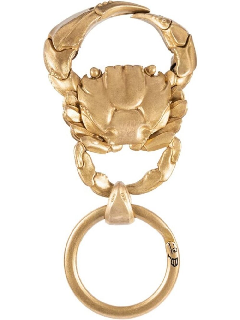 Crab Snap Keychain - Brass Quick Release Clip & Keyring, Unique Gift for Men